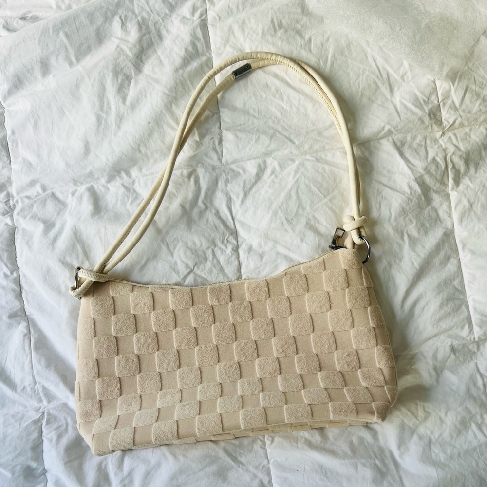 Off white checkered purse